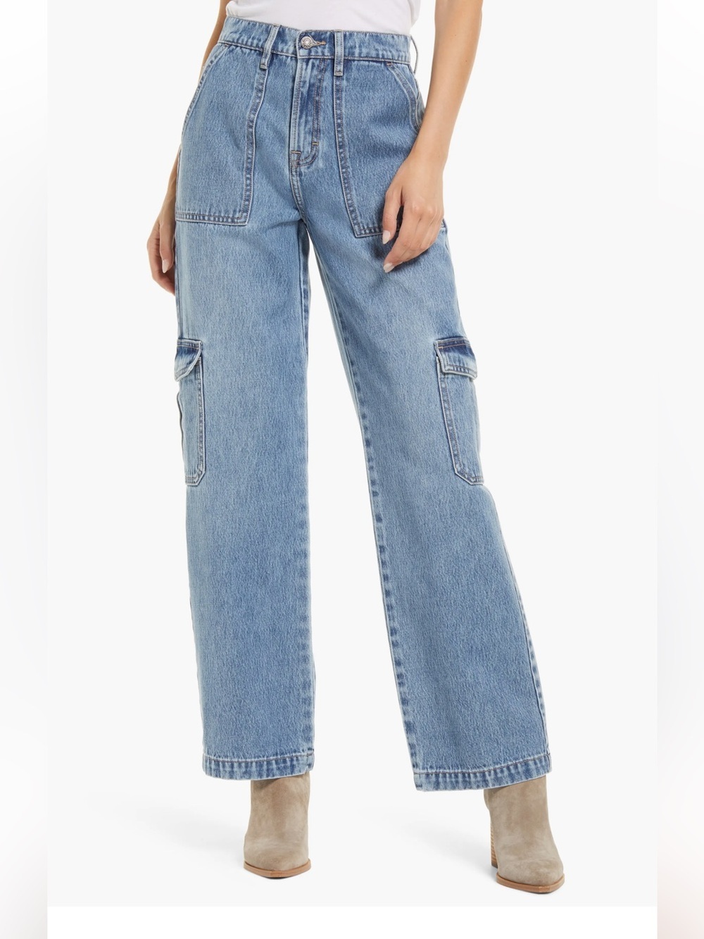 Hidden Jeans Cargo Pocket Dad Jeans Women’s Size 28